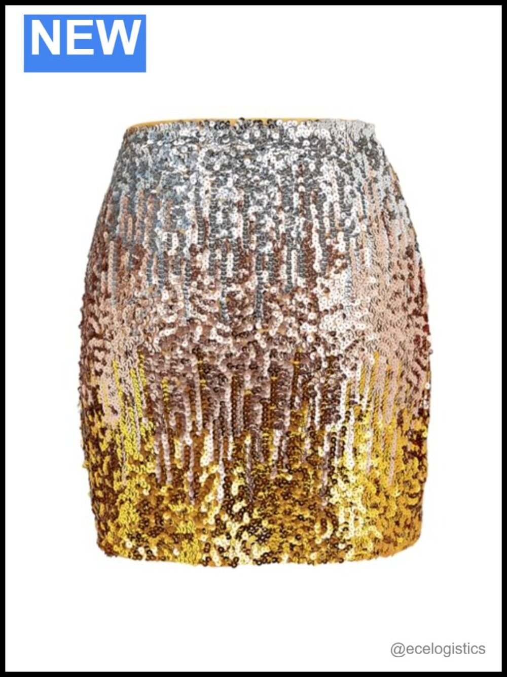 Sequin Mini Skirt High Waist Bodycon Glitter Party Club Night Out Sparkly